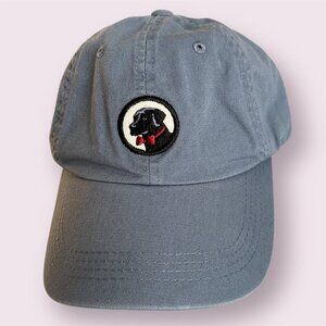 Southern Proper Frat Hat Cadet Blue Black Lab Embroidered Tennis Prep Adjustable